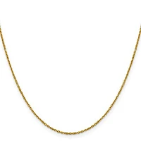 14K Gold 1.05mm Diamond Cut Rolo Chain - /