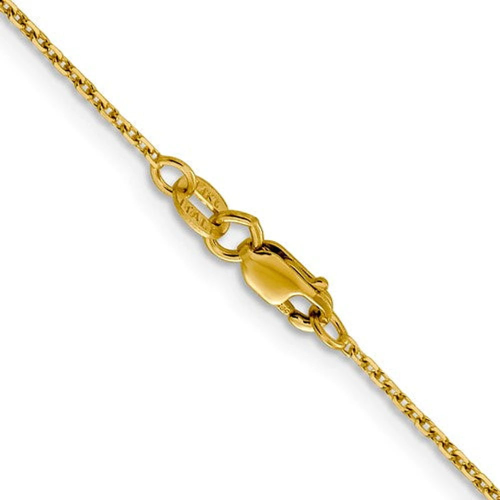 14K Gold 1.05mm Diamond Cut Rolo Chain - /