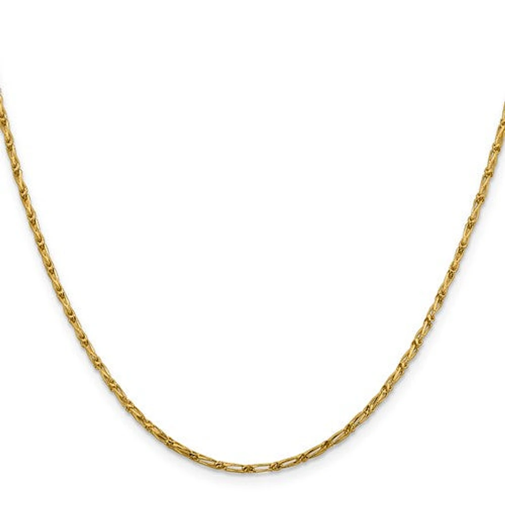 14K 1.6mm Diamond Cut Long Link Franco Chain - / Gold