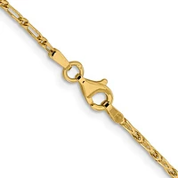 14K 1.6mm Diamond Cut Long Link Franco Chain - / Gold