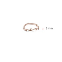 10K Rose Gold 0.024cttw Diamond Ring- Size 6.5