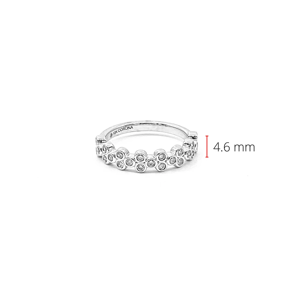 10K White Gold 0.35cttw Diamond Ring, size 6.5