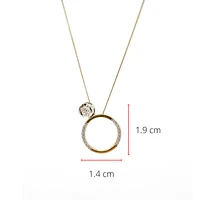 10K White & Yellow Gold 0.137cttw Canadian Diamond Eternity Necklace, 18"