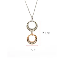 10K White & Rose Gold 0.39cttw Diamond Pendant, 18"