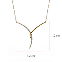 10K White & Yellow Gold 0.33cttw Diamond Pendant, 18"