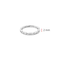 10K White Gold 0.30cttw Baguette Cut Diamond Ring, size 6.5