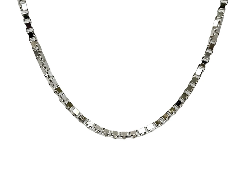 Sterling Silver Box Chain, 20" 1.6mm lobster clasp