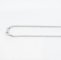 925 Sterling Silver 1.5mm Rhodium Plated Franco Chain with Lobster Clasp - 18 Inches