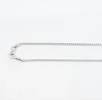 925 Sterling Silver 1.4mm Rhodium Plated Franco Chain with Lobster Chain - 20 Inches