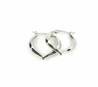 925 Sterling Silver Hollow Heart Shaped Earrings