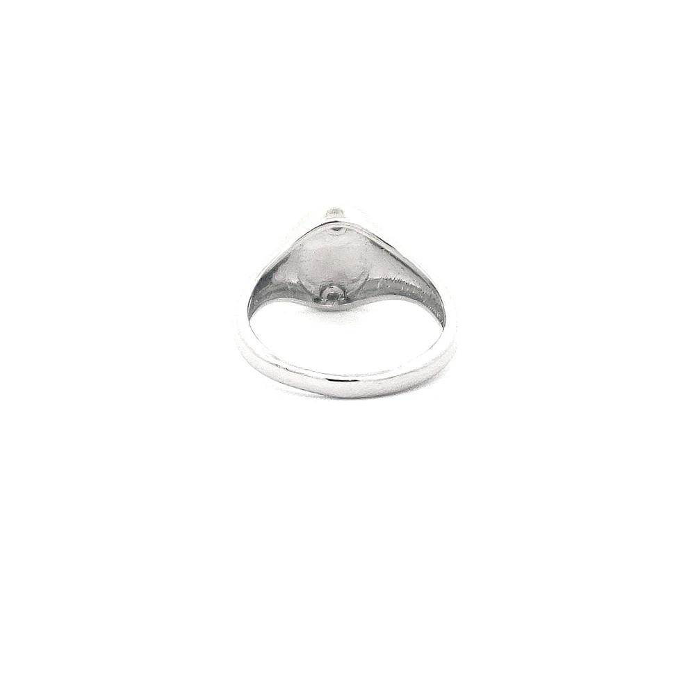 Silver 925 High Polish Cubic Zirconia Engravable Ring