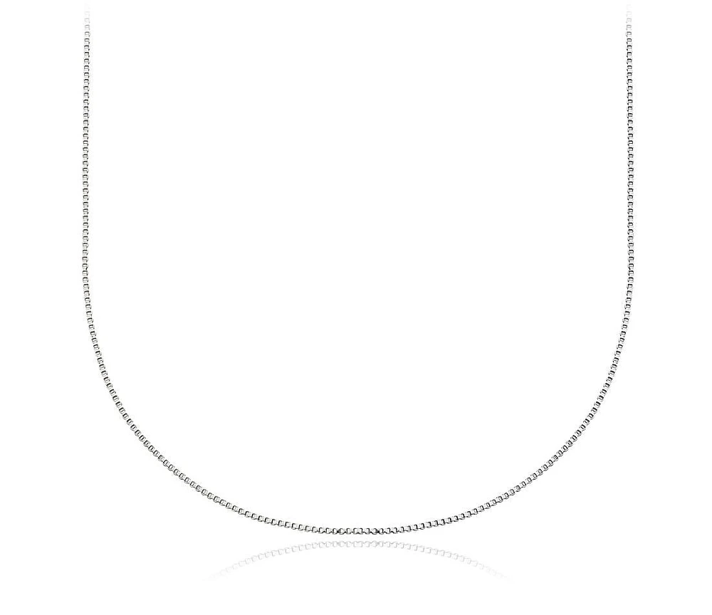 925 Sterling Silver 0.80mm Thick Box Chain - 18 Inches