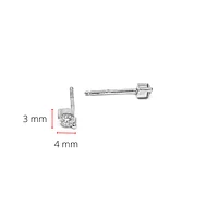 10K White Gold 0.15cttw Diamond Stud Earrings