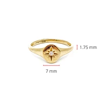 10K Yellow Gold 0.027 Canadian Diamond Ring, size 6.5