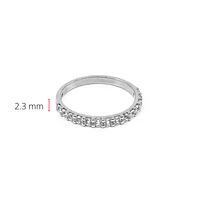 10K White Gold 0.56cttw Genuine White Topaz  Ring, size 6.5