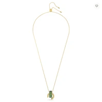 Swarovski Matrix Pendant Baguette Cut, Green, Gold-tone Plated 5639629- Discontinued