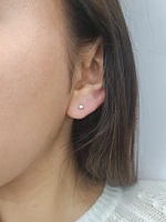 10K White Gold 0.12cttw Canadian Diamond Stud Earrings