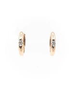 10K Rose Gold 0.05cttw Round Cut Canadian Diamond Earrings