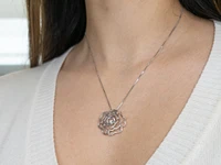 Sterling Silver 0.04cttw Canadian Diamond Necklace, 18"