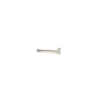 14K White Gold 0.03cttw Diamond 4 Claw Nose Stud