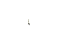 14K White Gold 0.03cttw Diamond 4 Claw Nose Stud