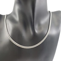 925 Sterling Silver 4.1mm Rhodium Plated Miami Cuban Chain - 24 Inches