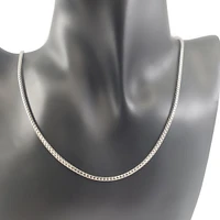 925 Sterling Silver 2.4mm Rhodium Plated Franco Chain - 22 Inches