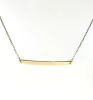 10K Yellow Gold Engravable Bar (35mm x 4mm) Bracelet - 7 Inches