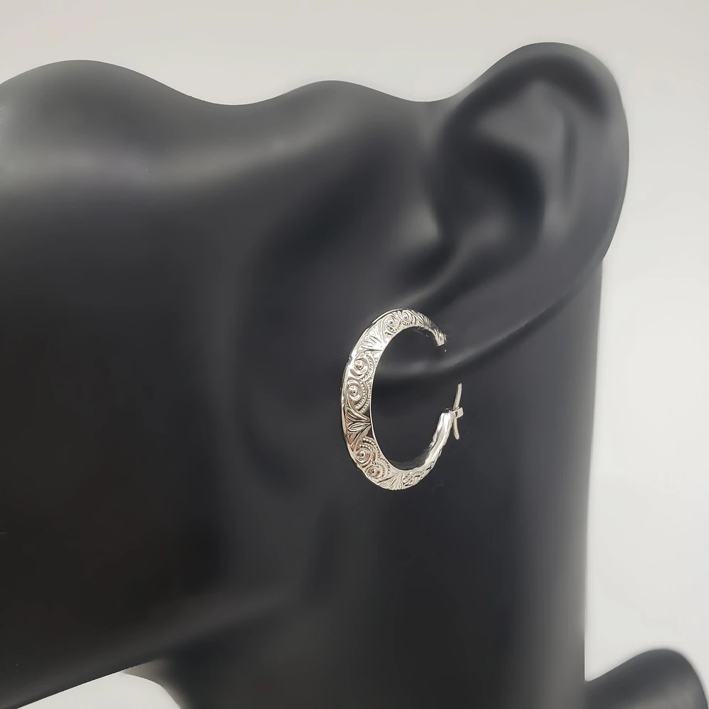 Sterling Silver Hoop Earrings 23mm