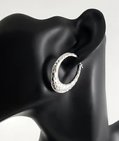 Sterling Silver Hoop Earrings 34mm
