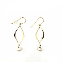 14K Yellow Fresh Water Pearl 5-6mm Earrings