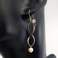 14K Yellow Fresh Water Pearl 5-6mm Earrings