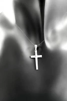 925 Sterling Silver 23mm x 13mm Hollow Cross Charm