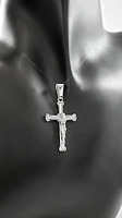 925 Sterling Silver 33mm x 20mm Hollow Crucifix Cross Charm - Large