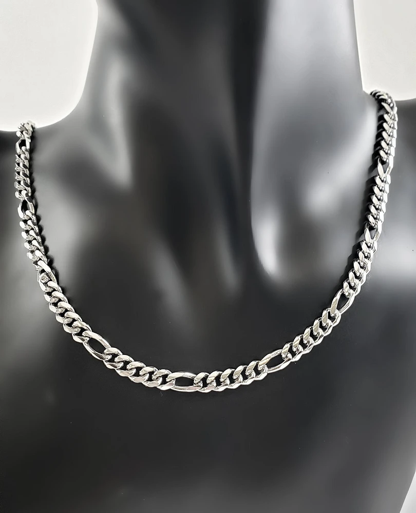 925 Sterling Silver 4.8mm Rhodium Plated Miami Cuban Figaro