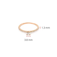 10K Rose Gold 0.30cttw Canadian Diamond Ring, Size 6.5