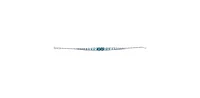 14K White Gold London Blue Topaz, Sky Blue Topaz and Canadian Diamonds Bracelet