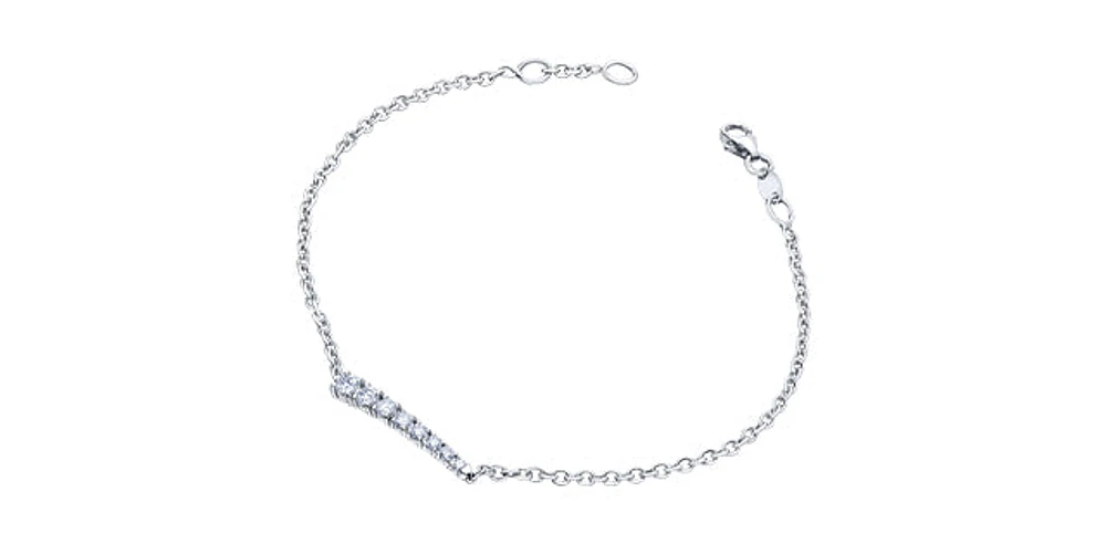 14K White Gold 0.34cttw Canadian Diamond Tennis Bracelet