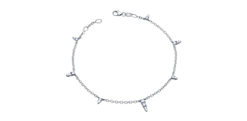 14K White Gold 0.50cttw Canadian Diamond Tennis Bracelet
