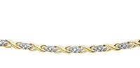 10K Yellow Gold 0.10cttw Diamond Tennis Bracelet