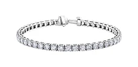 14K White Gold 10.0 cttw Lab Grown Diamond Tennis Bracelet