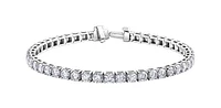 14K White Gold cttw Lab Grown Diamond Tennis Bracelet
