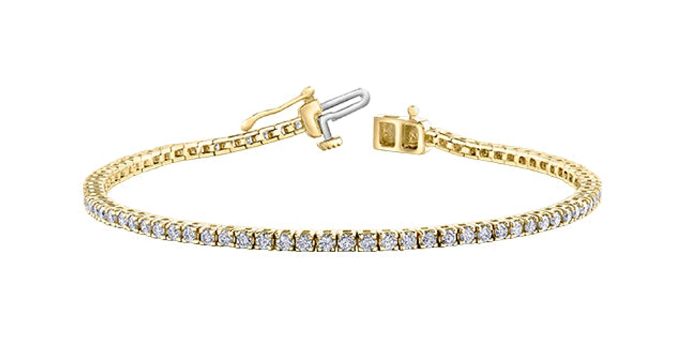 10K Yellow Gold 2.00cttw Diamond Tennis Bracelet