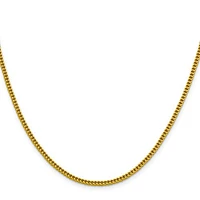 14K Yellow Gold 3.7mm Semi-Solid Franco with Lobster Clasp Chain