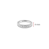 14K White Gold 1.00cttw Princess Cut Diamond Channel Anniversary Band, 6.5 - /