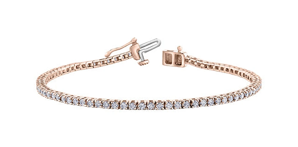 Rose Gold Diamond Tennis Bracelet