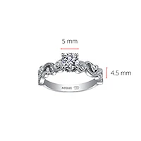 18K White Gold 0.50cttw Canadian Diamond Engagement Ring, size 6.5