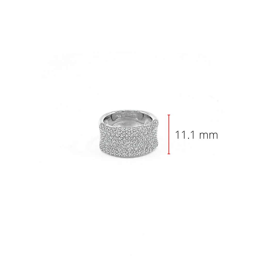 10K White Gold 2.00cttw Diamond Pavé Ring-Size 6.5