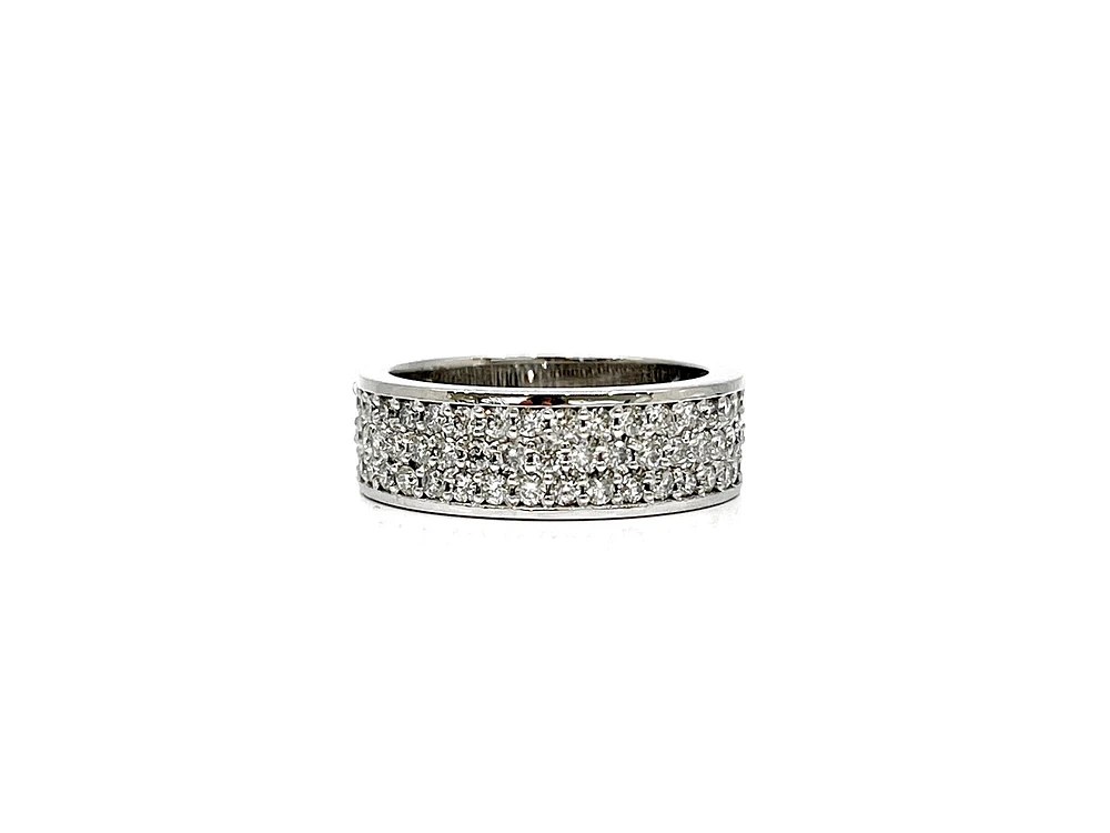 14K White Gold 1.20cttw Diamond Ring, size 6.25