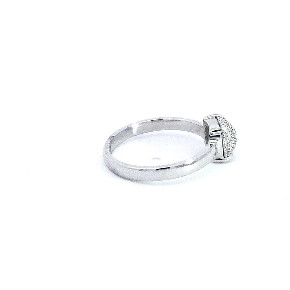 14K White Gold 0.35ctts Diamond Ring - /
